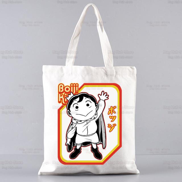 

Сумка-шоппер Bojji с принтом японского аниме Ousama Ranking Холщовая большая сумка Сумки Женские сумки Ranking of Kings Сумки на плечо Harajuku 24*26cm