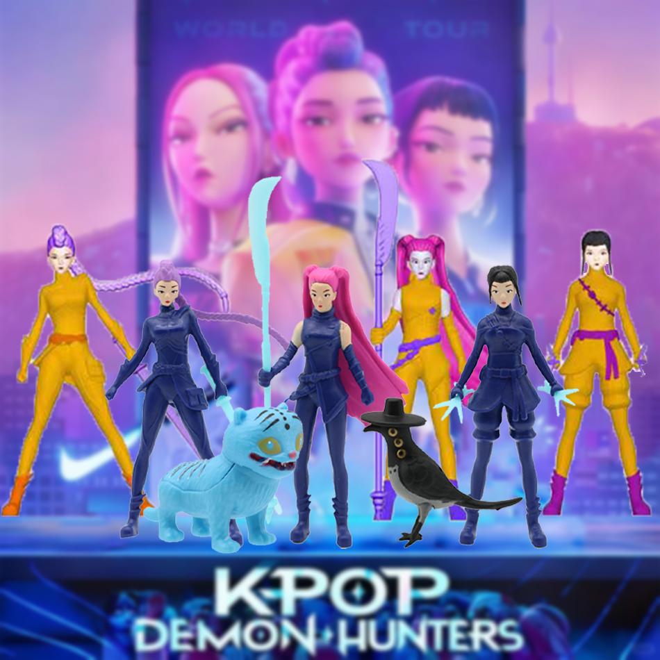 Fashnics Kpop Demon Hunters Figure K Pop Demon Hunters Figures Huntrix Figures Toys Derpys Tiger Rumi Mira Zoey Sussy Figurine Ornaments