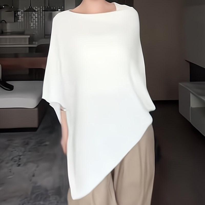 2024 Xale Capa Grande de Lã Merino Tricotada para Mulher