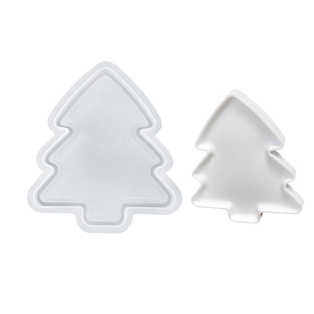 Trendy Large Christmas Sturdy Silicone Mold for Resin Castes Epoxy Tray Dish Molds Craft Supplies Jewelry Holder Making