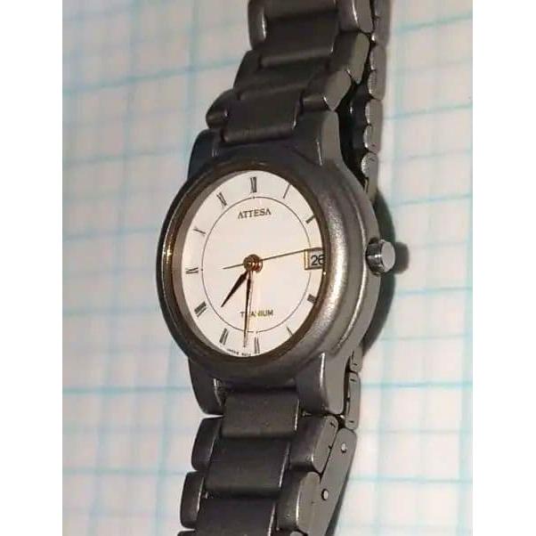 Used Battery Replaced Citizen Attesa Titanium Ladies Watch