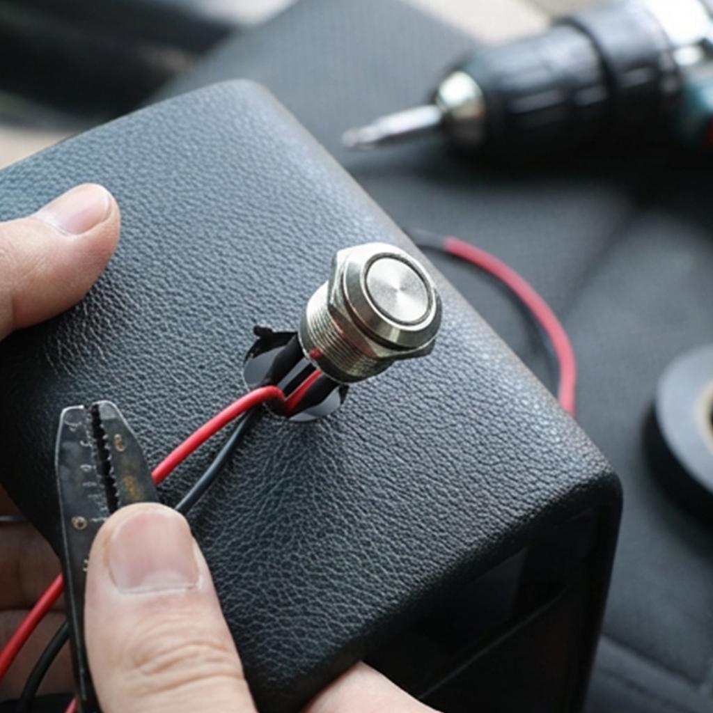 12mm Round Head Momentary Push Button Switch Universal Metal Button Switches for Car RV Boat with Pre-Soldered Cable Switches4
