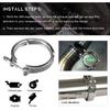 4 Inch V Band Clamp,Male Female 304 Stainless Steel Quick Release Flange Exhaust Clamp, V-Band For Pickup Truck Turbo Downpipe Exchange Exhaust