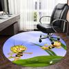 Bee Happy Chair Mat - Round Carpet for Home Decor, Office Use, Gift Idea - Suitable for Bedroom