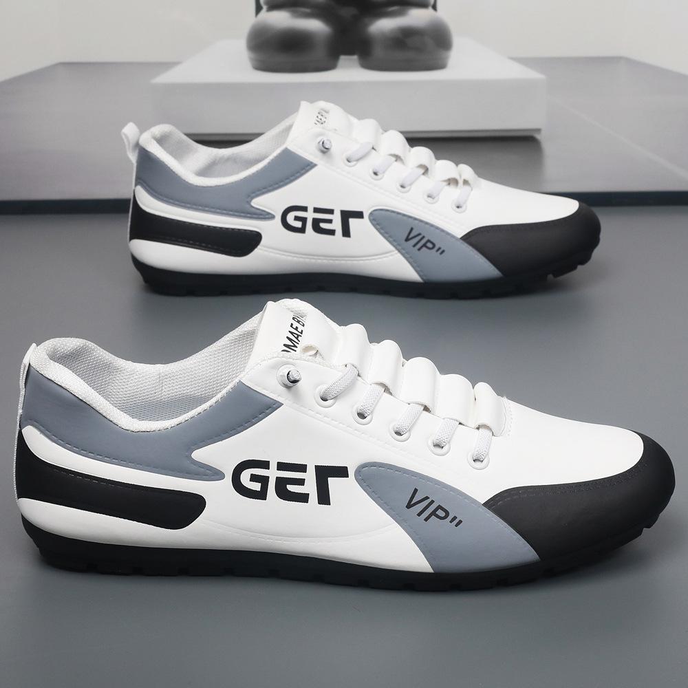 Men Color Block No Tie Slip On Sneakers Lightweight Flat Casual Walking Shoes Soft Sole Driving Trainers Shoes 39
