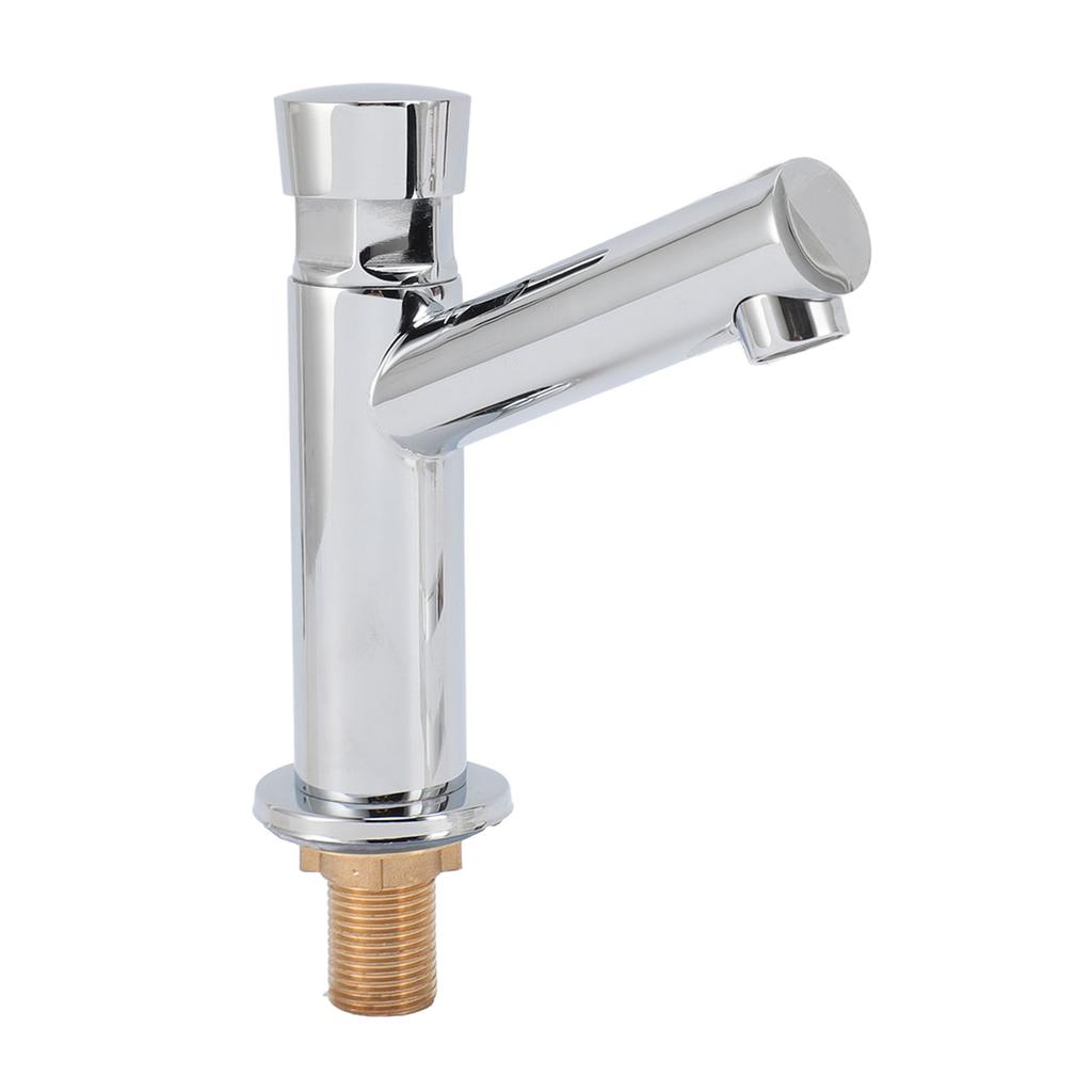 Bathroom Sink Faucet Single Handle Angled Delayed Faucet Water Tap for Home Hotel