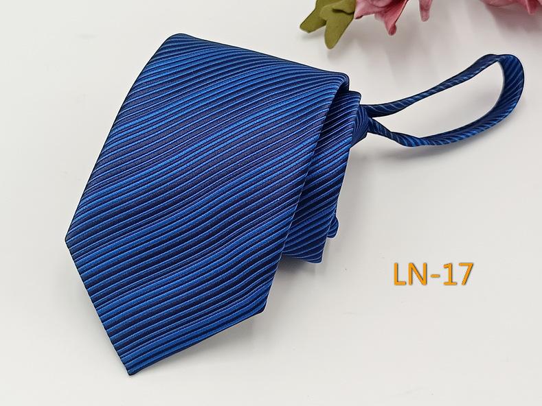 Men's Professional Striped Jacquard Zipper Tie, 7cm