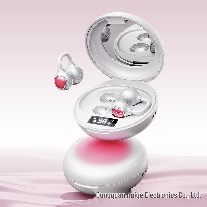 

Gradient Spherical Bluetooth Ear Clip Earphones M156 - Open Clip-On Style білий