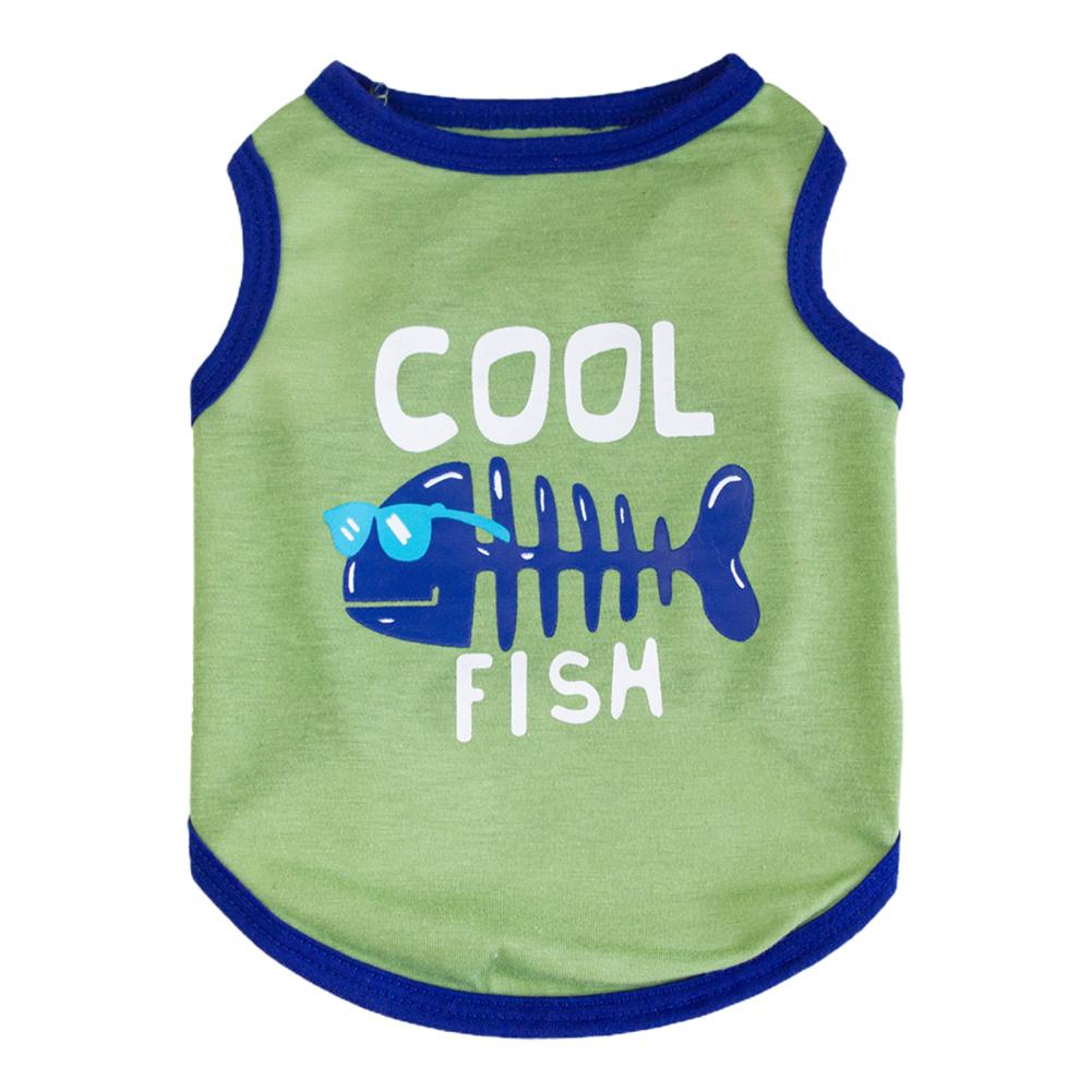 Dog Vest Summer Tank Top Funny T-shirt for Small Dogs Pet Vest with Letter Printing Thin Clothing for Outdoor Activities