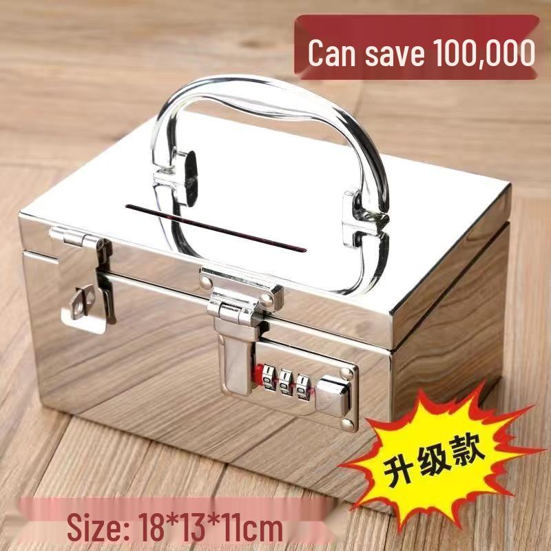 Extra Thick 304 Stainless Steel Password Money Bank Safe