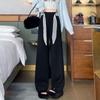 Damen Strickhose mit weitem Bein und Spitzenbund - Hochtailliert, schlankmachend und lässig für Herbst/Winter 2025.