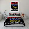 Bold colorful text pattern. Bedding sets Duvet cover sets Duvet covers Pillowcases(1 * Duvet Cover 2 * Pillowcases without duvet insert)
