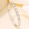 Fashion light luxury diamond-encrusted curved stainless steel  women's high sense does not fade niche elegant titanium steel 