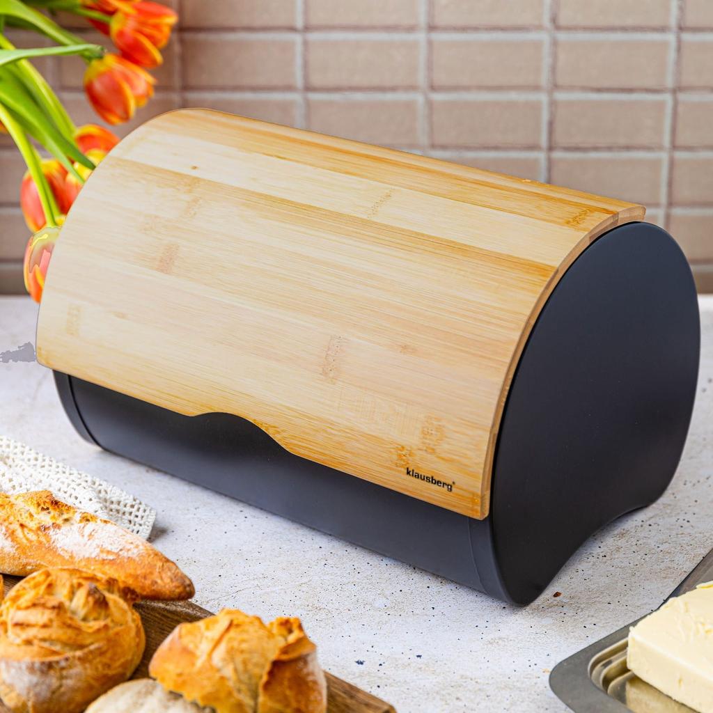 Chlebak stalowy 32cm pojemnik na chleb pieczywo KLAUSBERG KB-7711