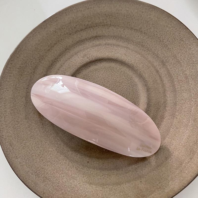 Koreanische Haarklammer mit Gold-Label-Textur - Halboffene Federklammer Kopfschmuck