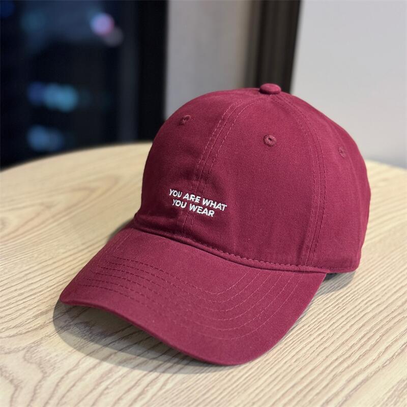 American embroidery English small letter baseball hat women's spring and autumn wear face small cap men's outdoor sun hat