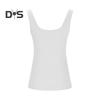 Women Tops U-Neck Sleeveless Slim Fit Solid Color Tank Tops Ribbed Elastic Summer Casual Vest Work Wear