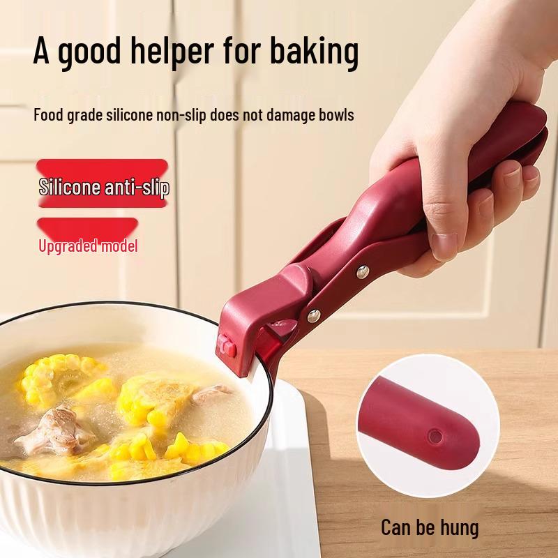 Kitchen Silicone Anti-Scald Clip for Pots, Bowls, Plates, and Microwave-safe Steamed Vegetables.