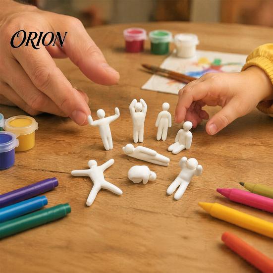 DIY Chameleon Figurine Set 8Pcs Paintable Ornaments, 3D Printed Figures with Multiple Poses for Custom Colorable Animal Desktop Decoration,