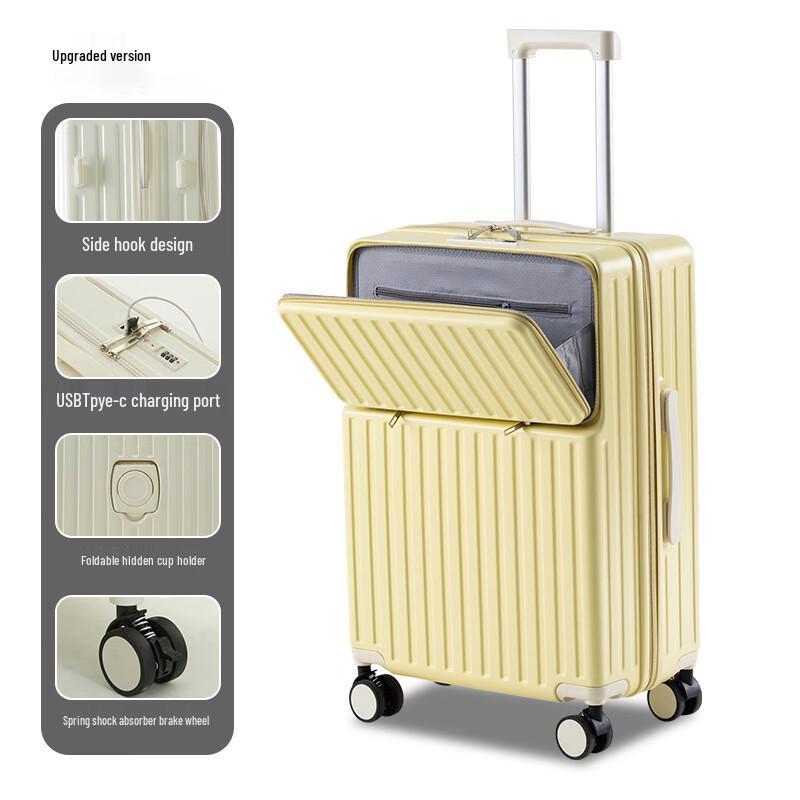 Li Shen Women s Front-Opening Travel Suitcase