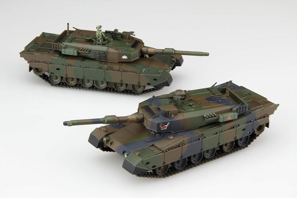 Fujimi Model 1/76 Special World Armor Series No. 3 JGSDF Type 90 Tank (Set of 2) Plastic Model SWA3