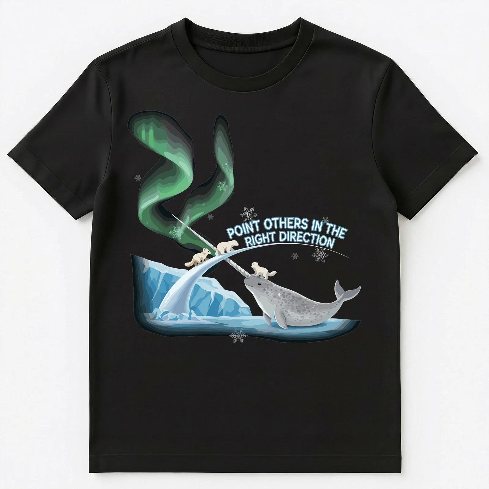 

Motivational Narwhal With Polar Bears Design Unisex T-Shirt S