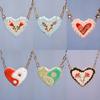 Keramisch Liefde Ster Ketting Kleine Bloem Tai Chi Kleur Gedrukt Hanger 14K Fris En Zoet