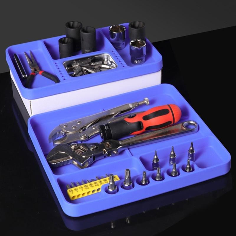 Easy to Clean Silicone Tool Tray Holder Flexible Organizers For Efficient Installation And Repair In Various Environment