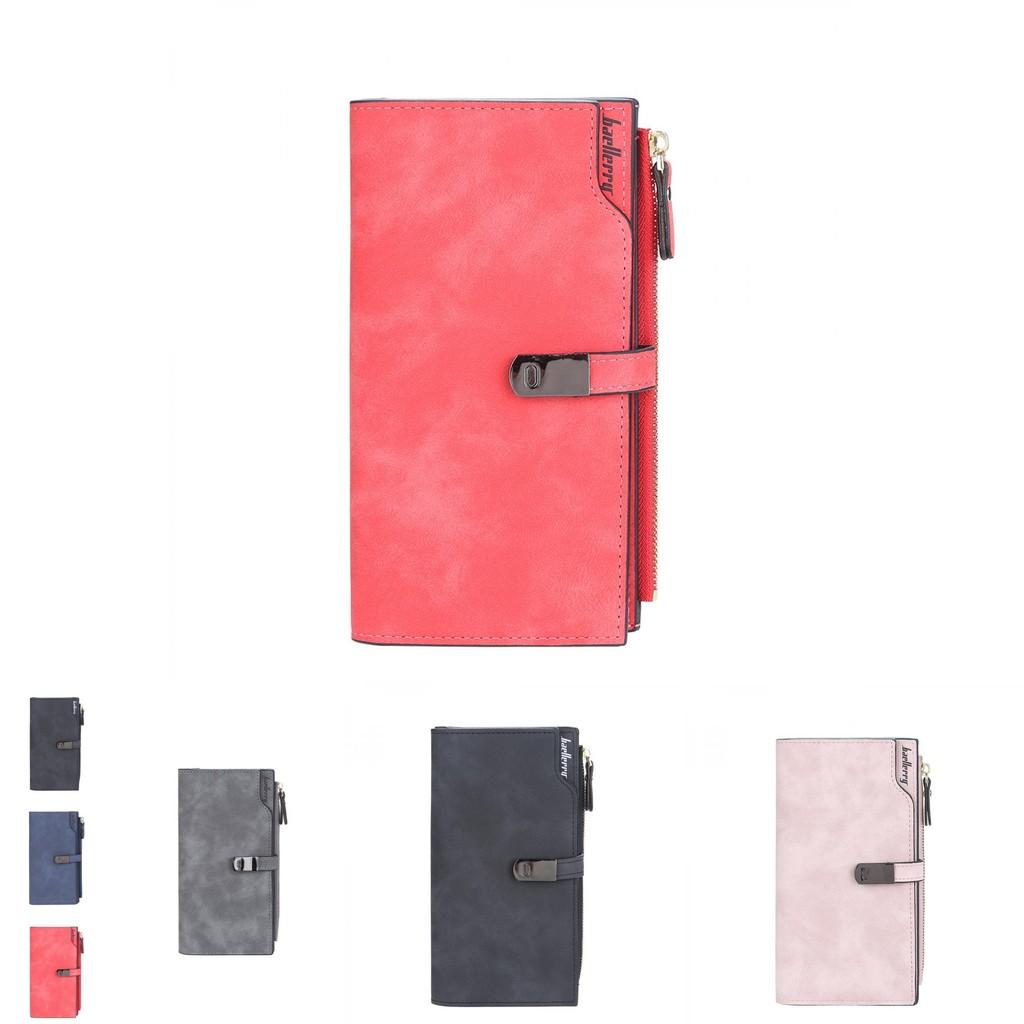 Crossborder Style Ladies Long Wallet With Solid Color Design And Letter Print