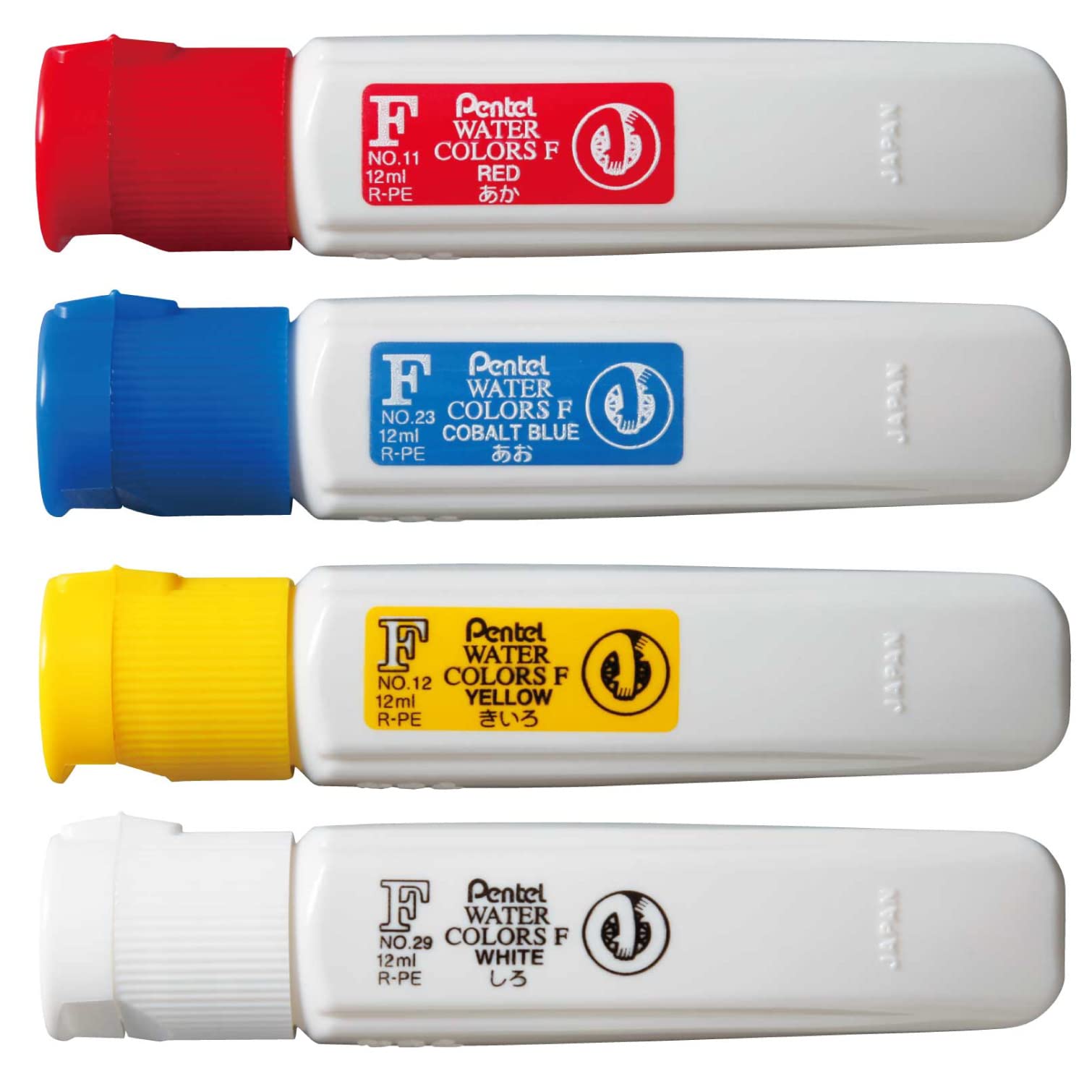 Pentel Paint Set of 4 Colors (Red, Blue, Yellow, White) AMZ-WFCT-4A