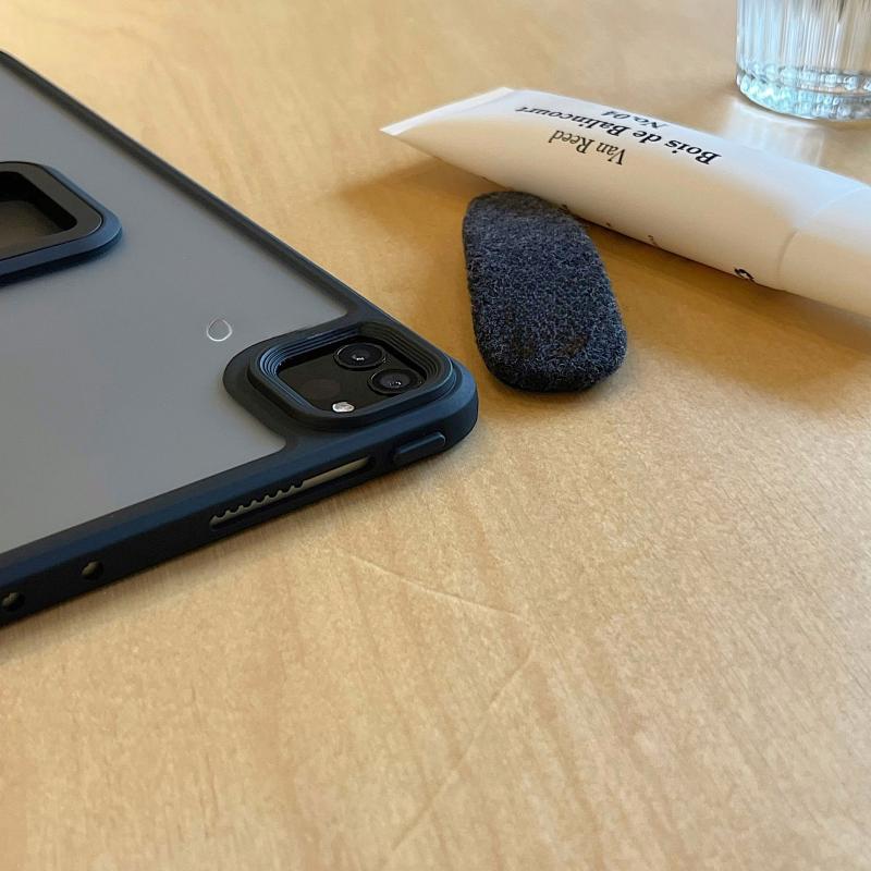 Translucent Integrated Stand Case for Apple iPad Air - Acrylic Creative Waterproof Shockproof Wear-resistant Cover for iPad Air/iPad mini/iPad Pro