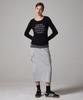 AWESOME STUDIO Cargo Sweat Long Skirt Melange Grey