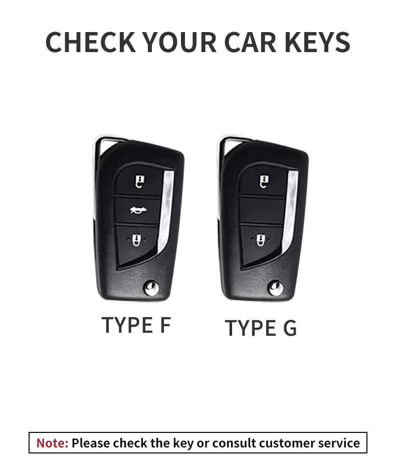 Sheepskin Leather Key Cover for Toyota Alphard, RAV4, Camry, Highlander