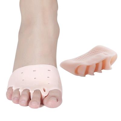 2pcs/Pair Silicone Comfortable Toe Braces 5-holes Straightener Orthodontic Foot Toe Braces for Foot Care