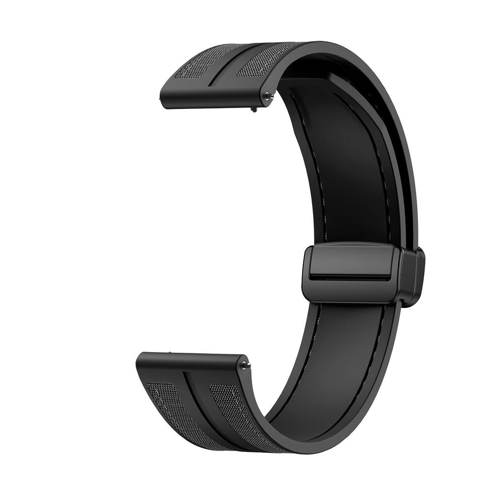 Woven Nylon & Silicone Strap for Huawei Watch GT5/GT6/4 Pro with Magnetic Buckle, Compatible with Apple Watch.