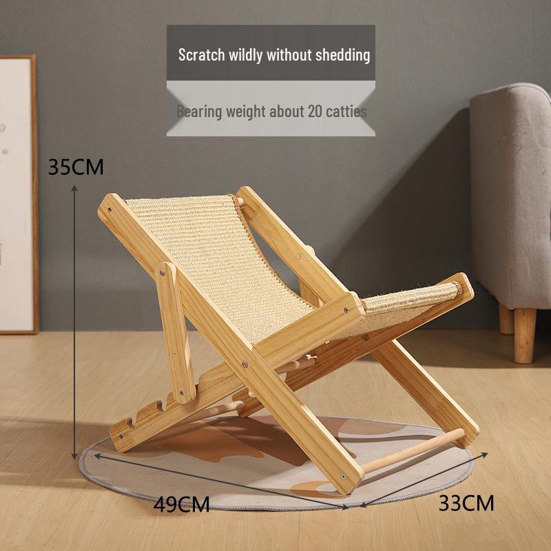 Sisal Mat Cat Scratching Bed: Durable, Non-Shedding Rocking Recliner for Kittens