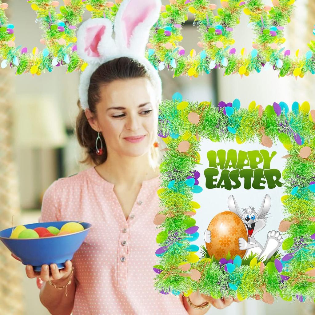 2M Easter Stripe Color Strip DIY Wreath Craft Decoration Birthday Ribbon Hanging Decoration Children's Gift Home Party tools
