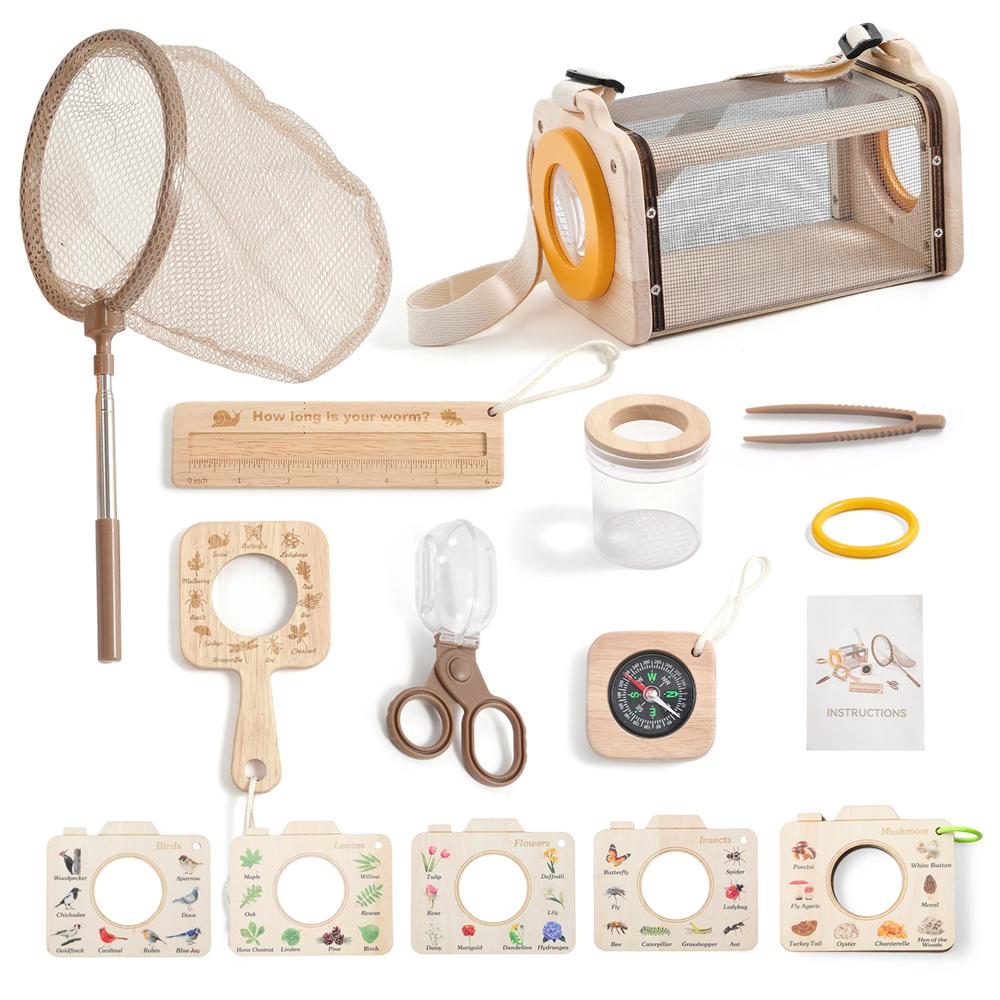 Children's Outdoor Explorer Tool Kids Montessori Educational Toys Insect Plant Observation Box Viewer Bound Catcher Gift Set