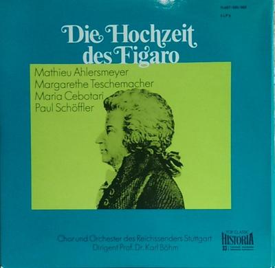 LP Record MOZART  MATHIEU AHLERSMEYER MARGA  Die Hochzeit Des Figaro H6878889 1972 Germany Classical Used