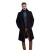 2025 European Men's Woolen Mid-Length Single-Breasted Fashion Overcoat