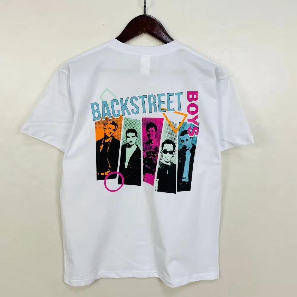 Fashion Backstreet Boys Millennium Tour 2025 Music Unisex  Tops Vintage T Shirt Men Women Trend Y2k Short Sleeve T-shirts
