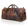 Handmade Full Grain Leather Duffel Bag: Vintage Travel Weekender