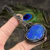 Natural Lapis Lazuli Gemstone Handmade Copper Wire Wrap Pendant 3.82 Z8M71