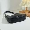 Anti-splash Water Solid Color Handbag Elegant French Underarm Bag Shopping Soft PU Tote Bag  Party