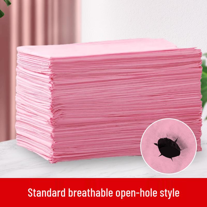 Supreme Beauty Disposable Non-woven Bed Sheet for Salon & Foot Bath - Breathable, Waterproof, Oil-proof with Hole Towel Pad
