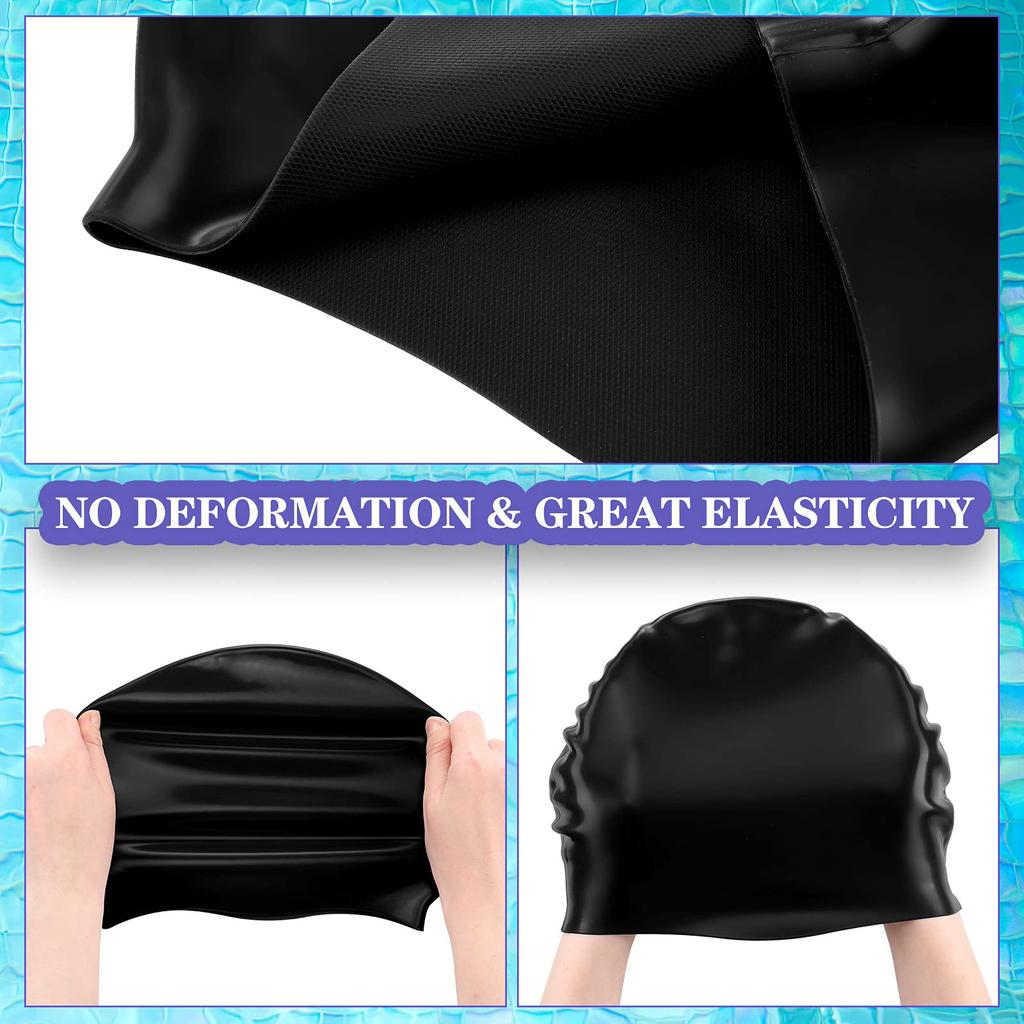 Swimming Cap Silicone Waterproof Swim Hat For Men Women Adult Kids Long Hair Pool Caps Diving Swimming Equipment Elastic Caps