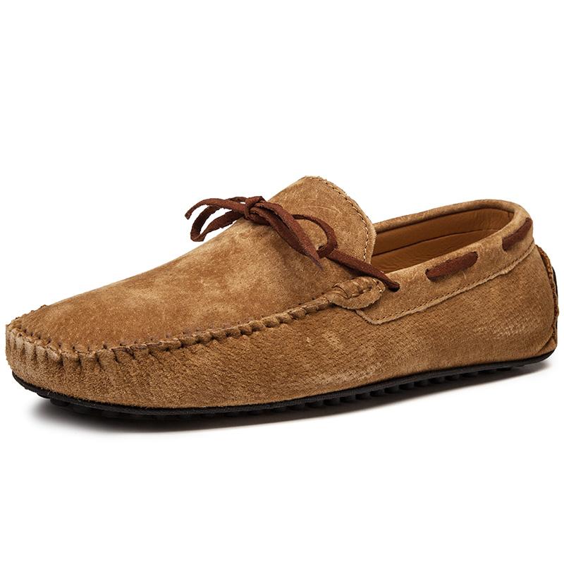 Fashion Suede Leather Men's Loafers Handmade Man Casual Shoes Breathable Driving Walking Shoes Leisure Walk Moccasins New Slip on Flats