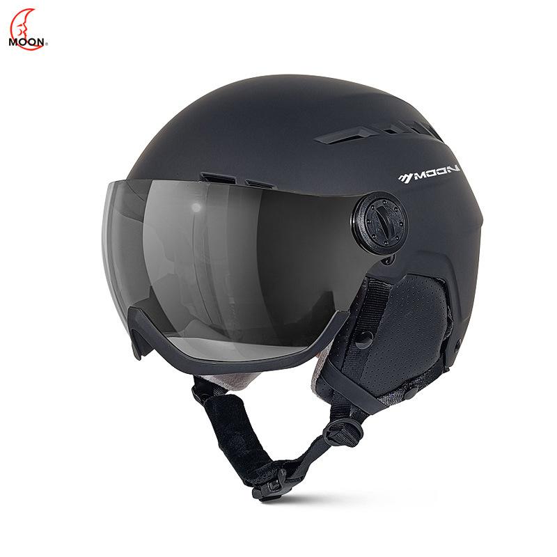 

Лыжные шлемы мужские и женские, очки для зимних видов спорта, интегрированные снежные шлемы, сноуборд, полный комплект снаряжения, полнолицевые шлемы для катания на лыжах M чёрный