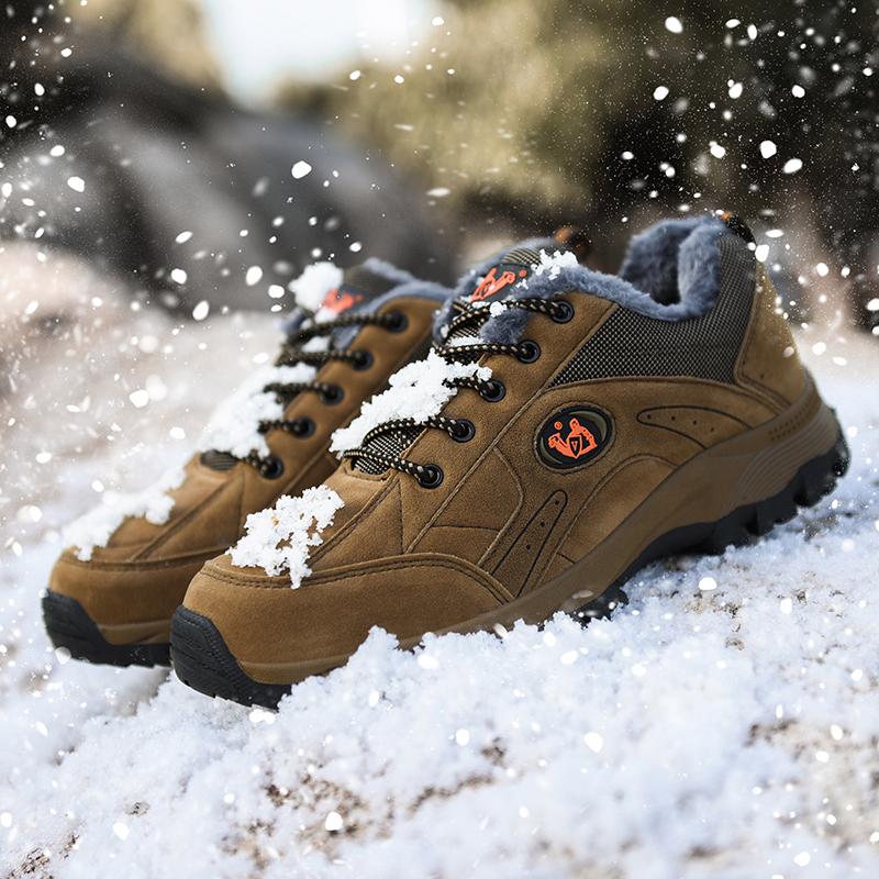 Winter Snow Boots For Men Women Keep Warm Cotton Shoes Outdoor Hiking Shoes Plush Warm High Ankle Boot Man Sneakers