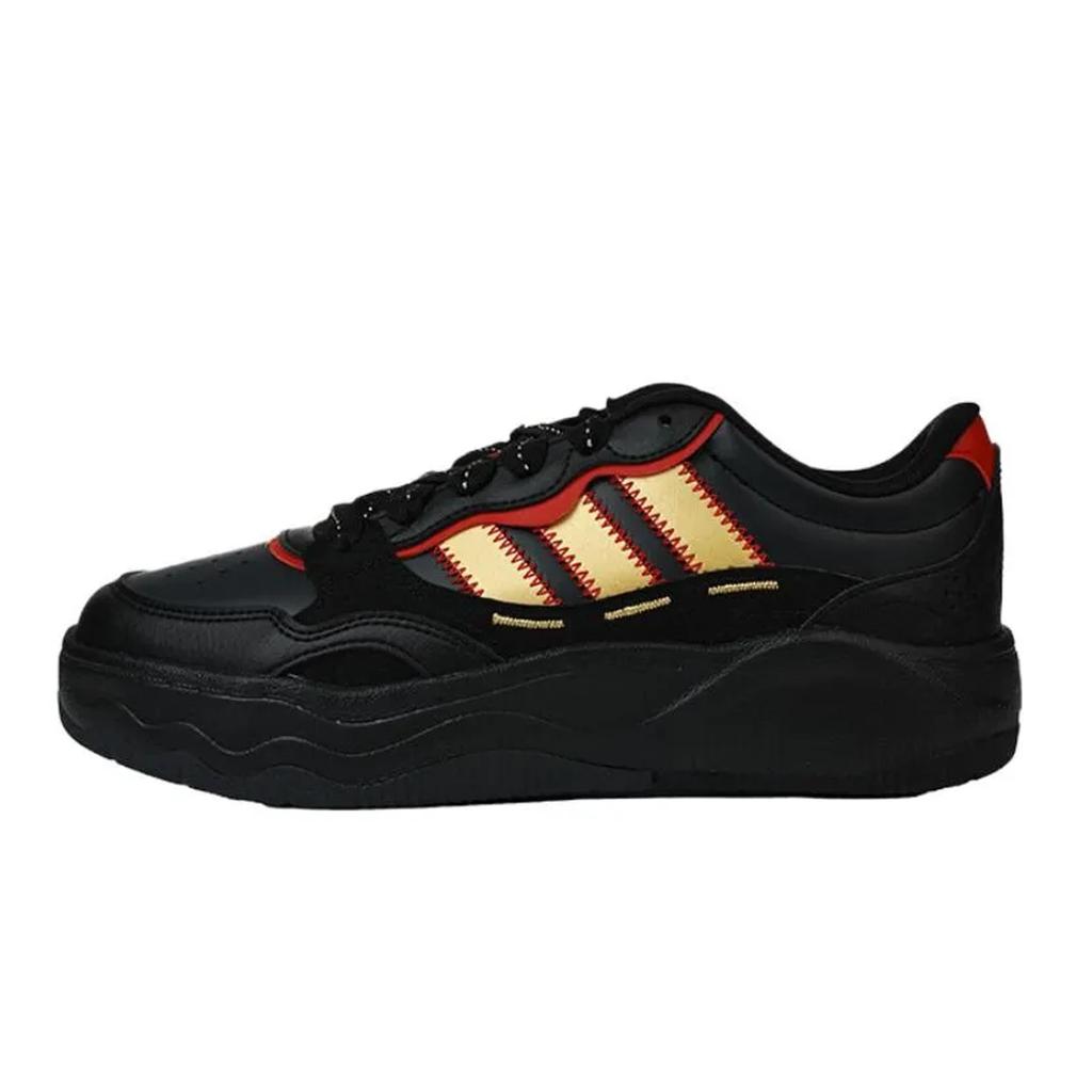 Adidas LITE SHUFFLE 811 Manufacturing, Jinrui Pengou, Special Shoe Box Low top Skateboard Shoes Unisex Black Red Gold KI1858(Team80-S-BOX)